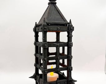 Medeltida lampbur STL-fil - Gotisk lykta bur ljusstake