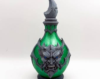 Yokai Oni Potion-fles STL - 3D-afdrukbestand Japanse demonenkolf