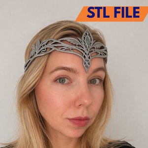 Elven Crown STL, Forest Elf Headpiece 3D Print