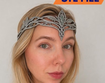 Elven Crown STL, Forest Elf Headpiece 3D Print
