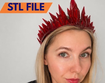 Crimson Bloodstone Tiara STL