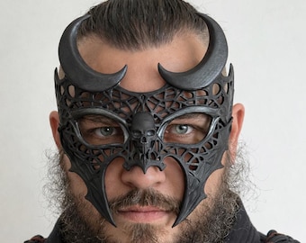 Moonveil Lattice Mask STL, Gothic Demon Mask 3D Print