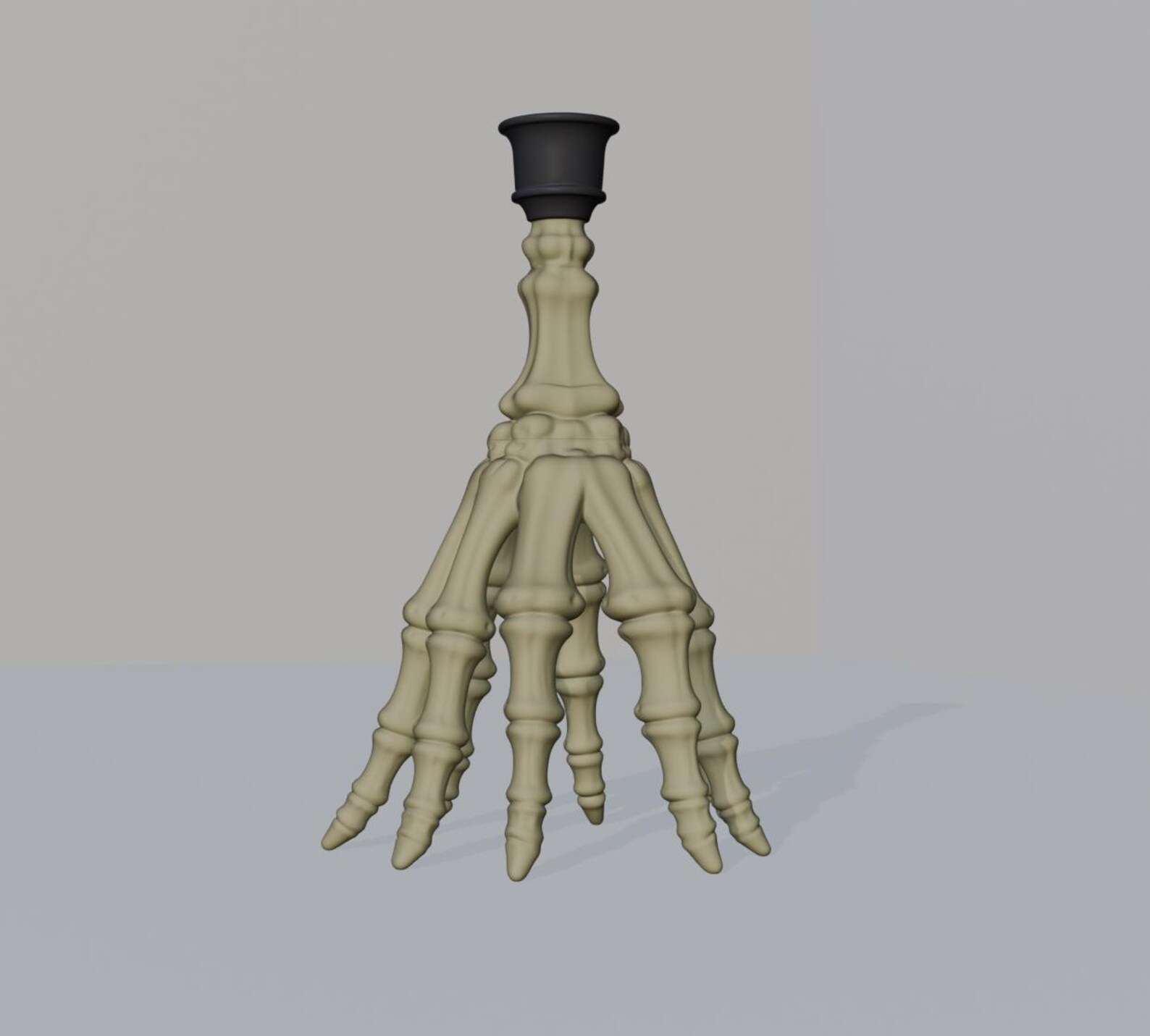 Skeleton Hand Candle Holder, Gothic Bone Candlestick Decor thumbnail 7
