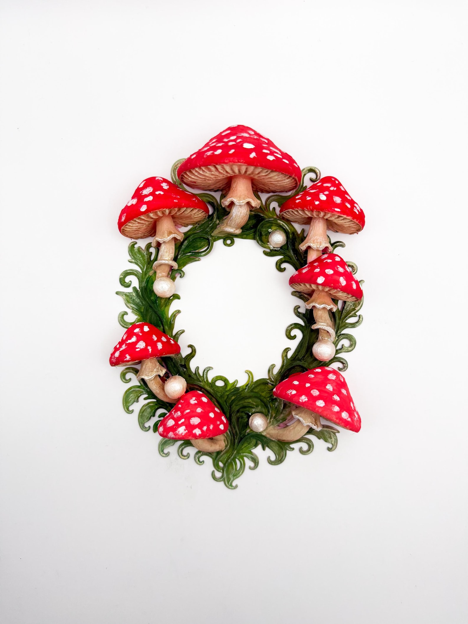 Dark Cottagecore Mushroom Frame, Fairycore Forest Wall Decor
