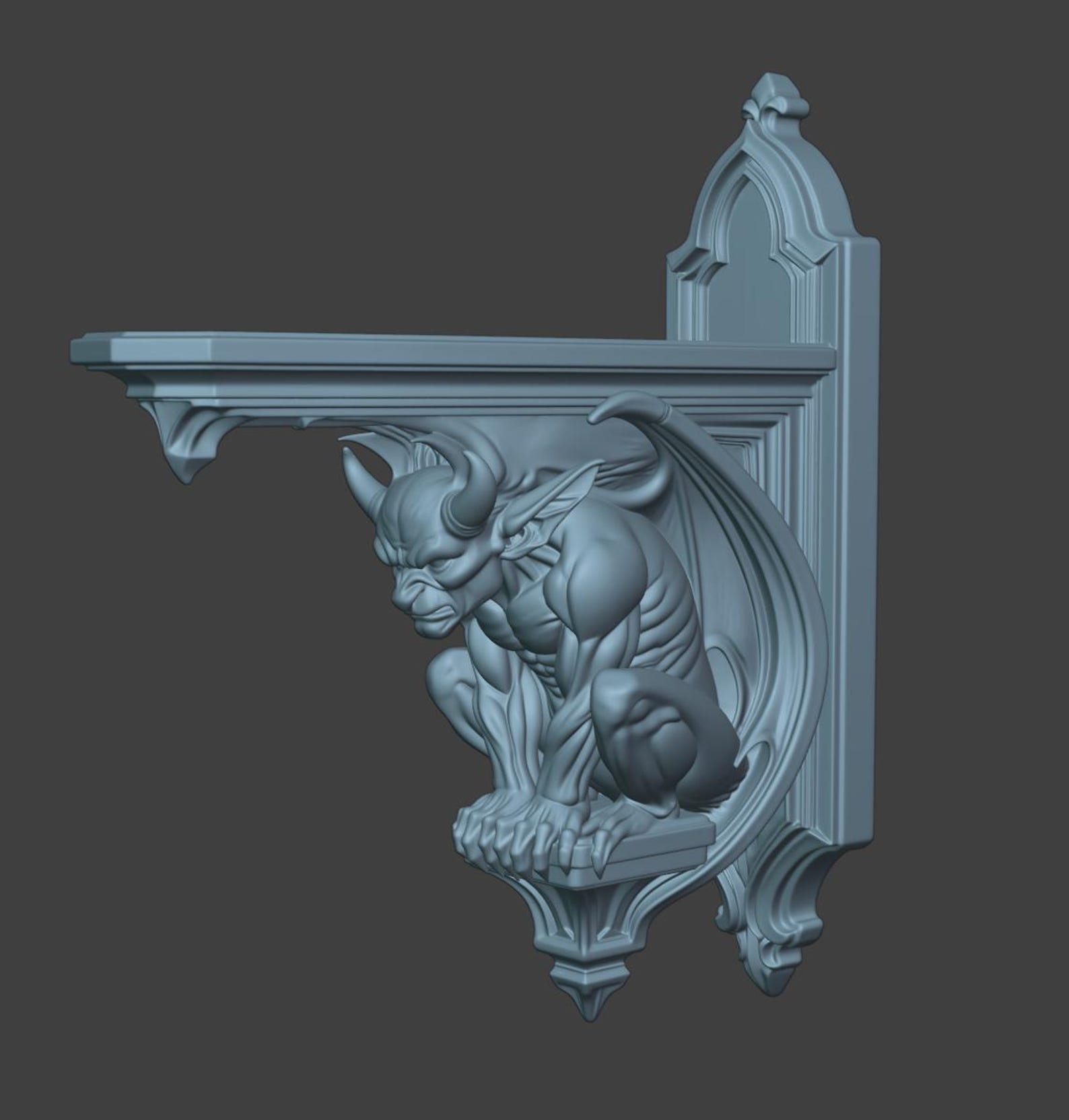 Gargoyle Shelf Bracket, Gothic Corbel Shelf Support thumbnail 9