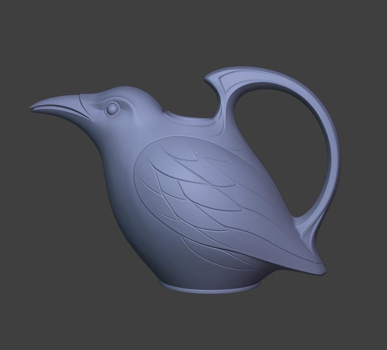 Raven Watering Can STL, Gothic Cottagecore Garden Decor image 8