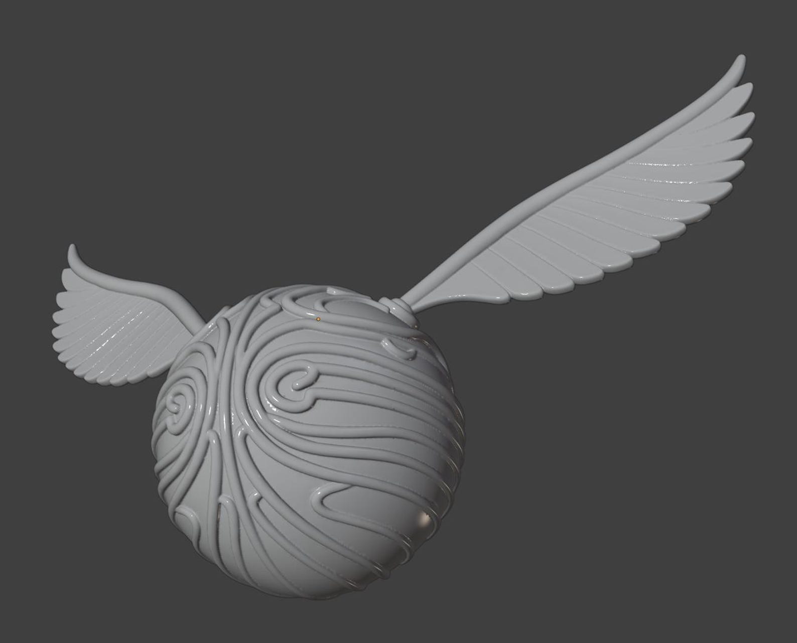 Flying Golden Ball with Wings thumbnail 8