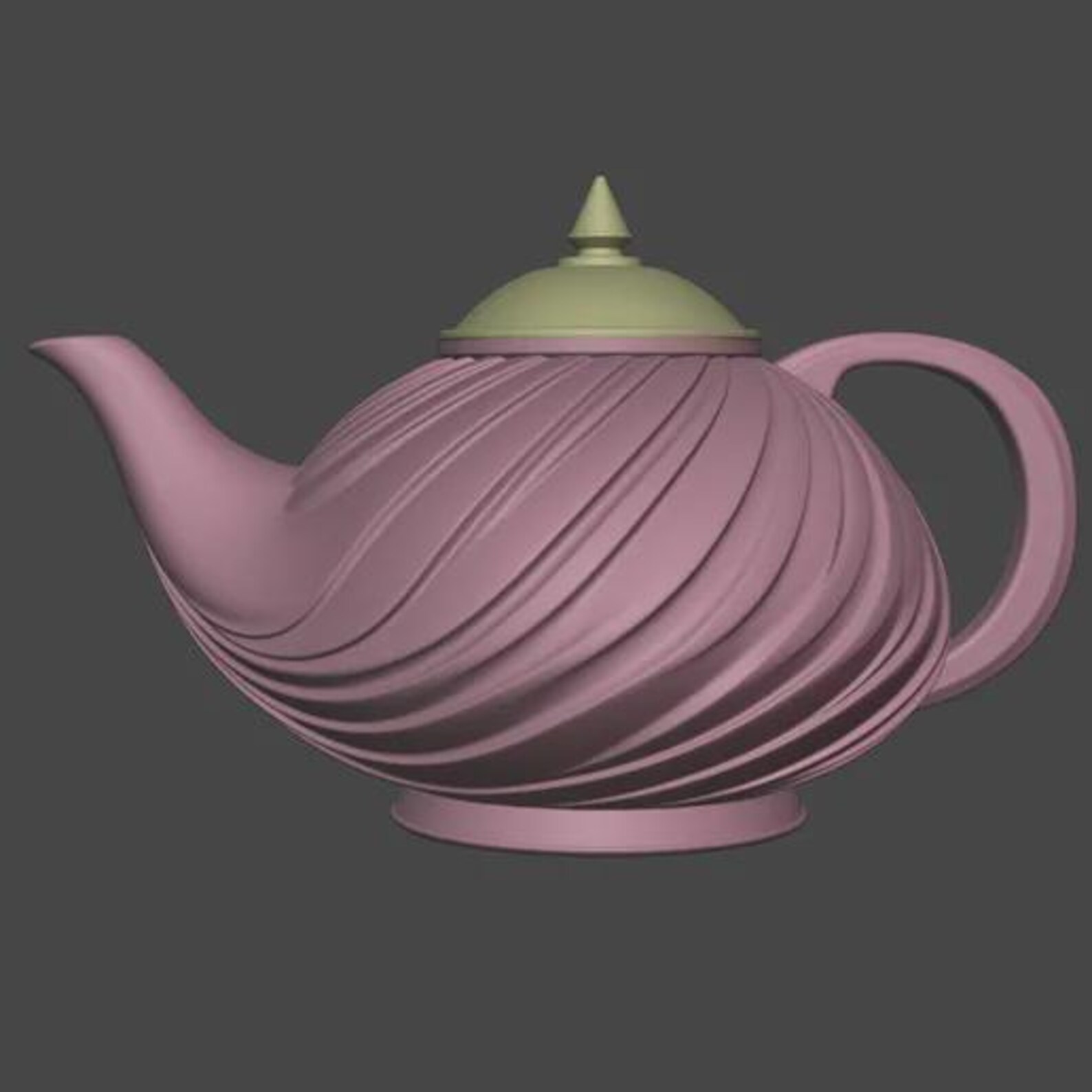 Art Deco Swirl Teapot, Decorative Home Object thumbnail 8