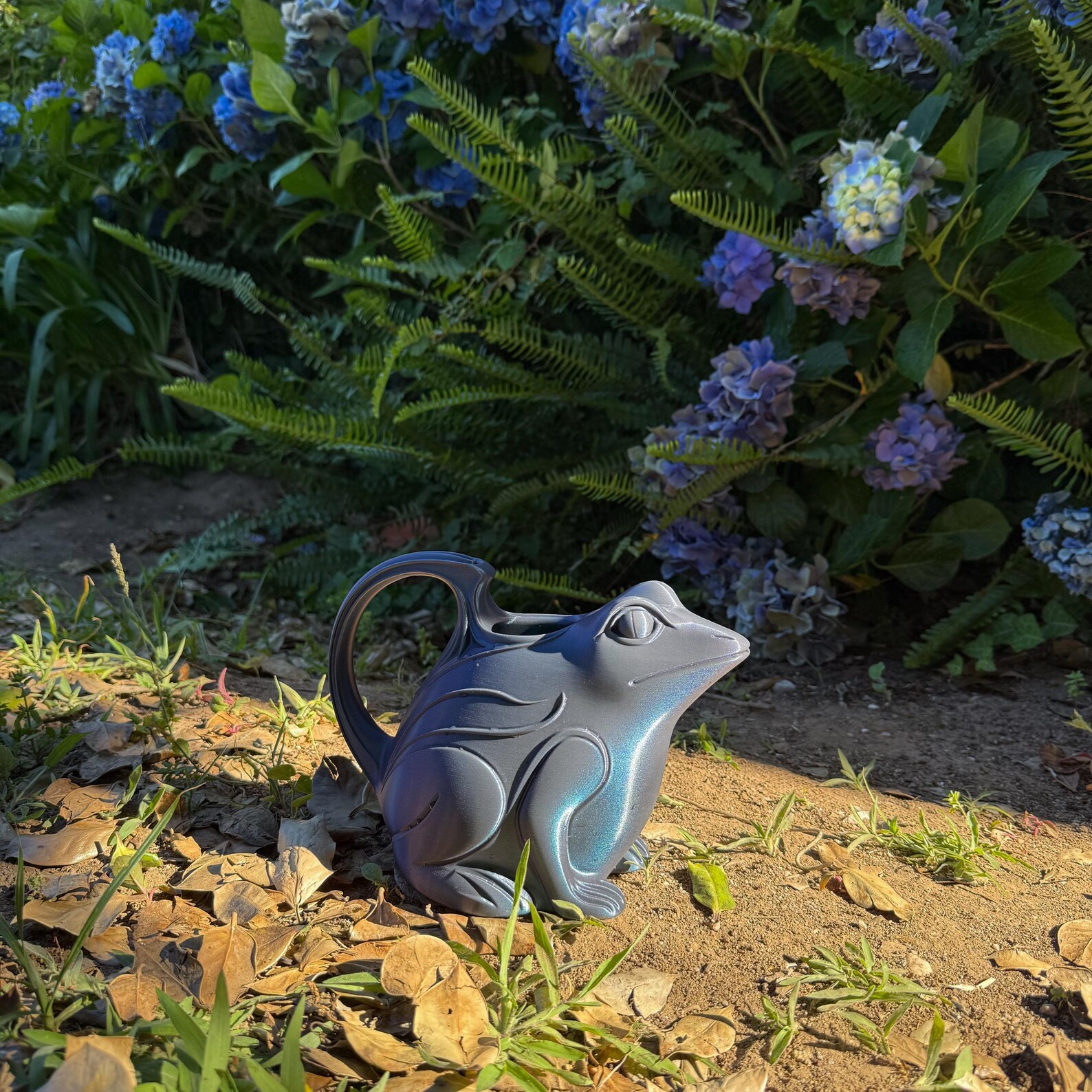 Frog Watering Can, Garden Animal Decor thumbnail 2