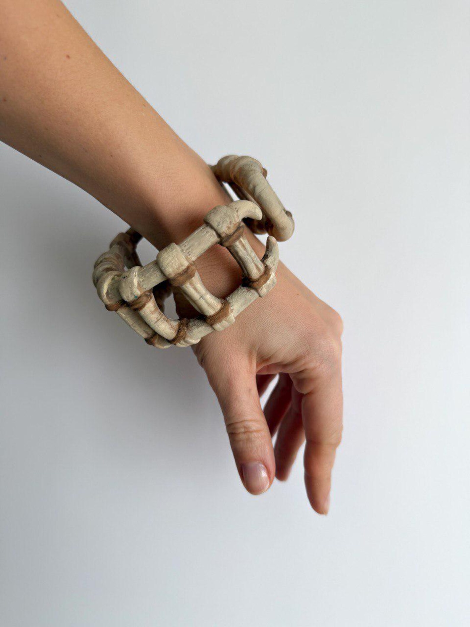 Bone Chain Bracelet - Gothic Bone Jewelry