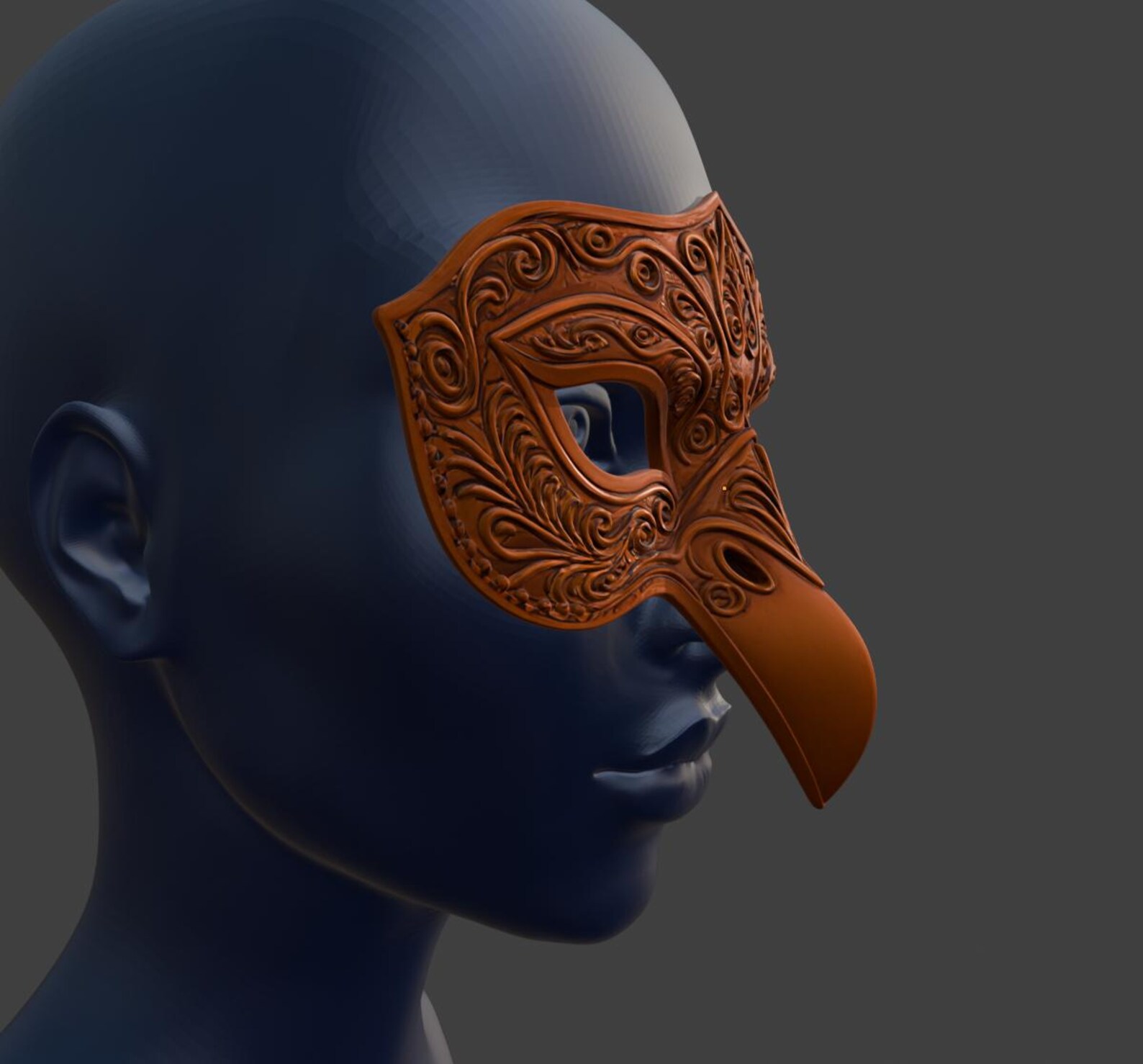Carnival Bird Mask, Venetian Masquerade Plague Doctor Style thumbnail 4