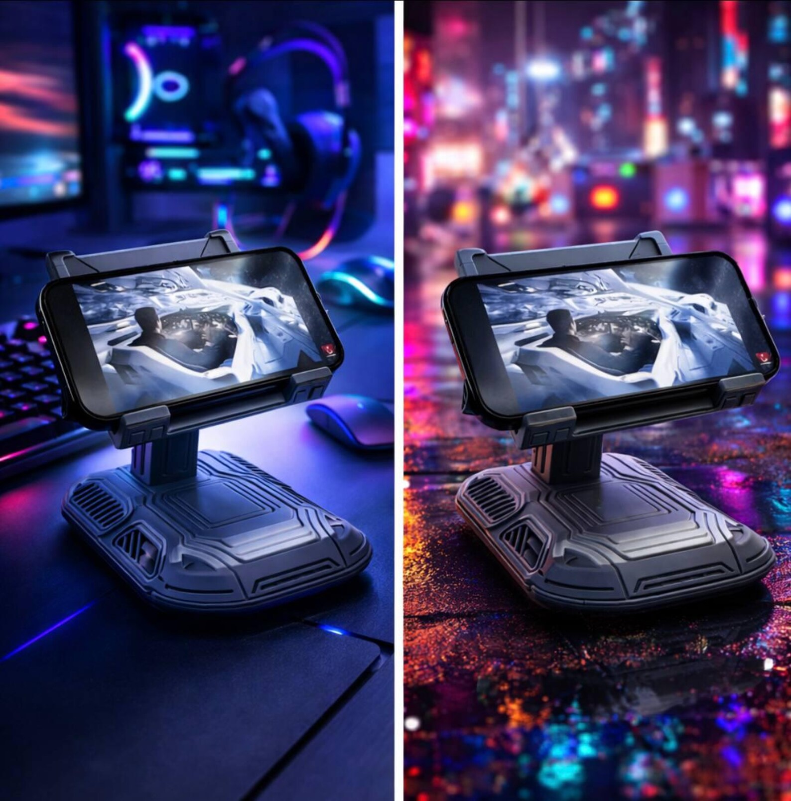 Futuristic Phone Stand, Sci-Fi Dock Holder for Desk thumbnail 3
