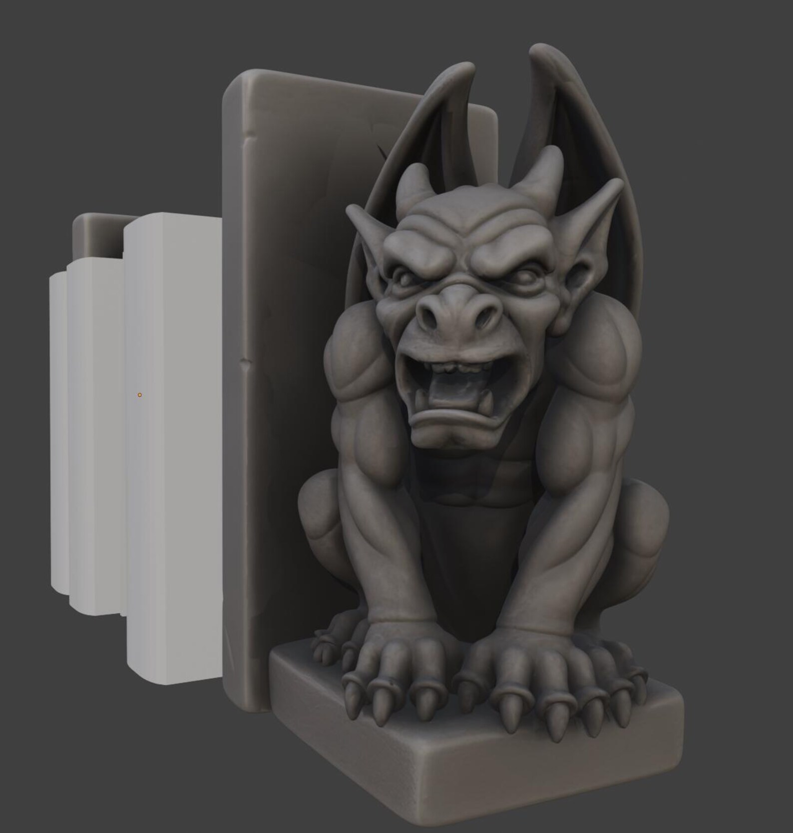 Gargoyle Bookends Statue, Gothic Book Holder thumbnail 7