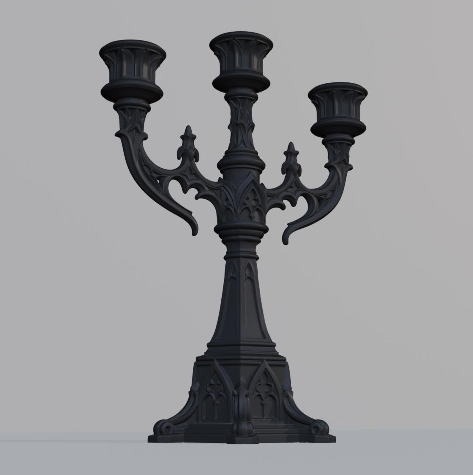 Gothic Candelabra, 3 Arm Candle Holder thumbnail 8