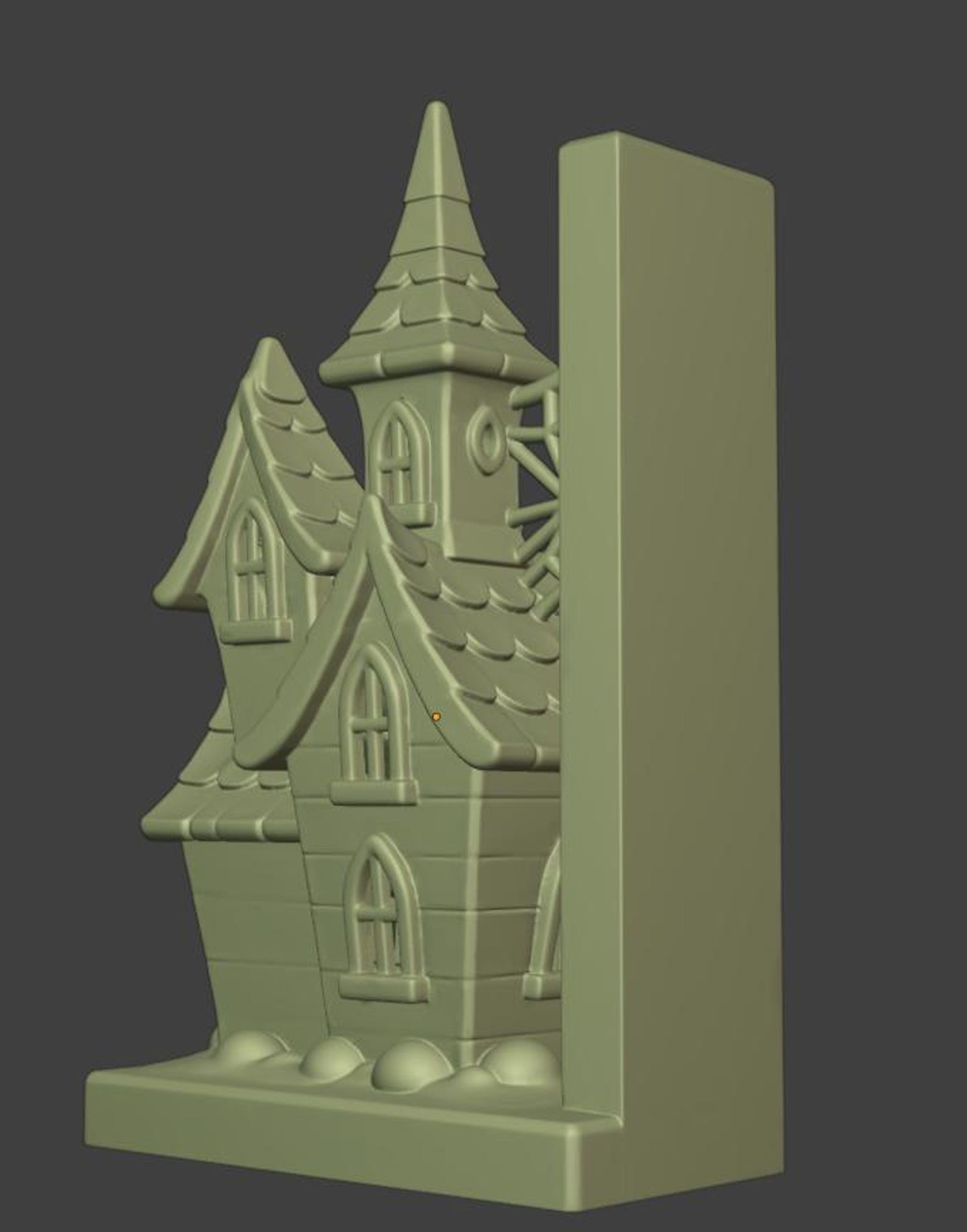 Witch House Bookend - Illuminated Gothic Bookend thumbnail 7