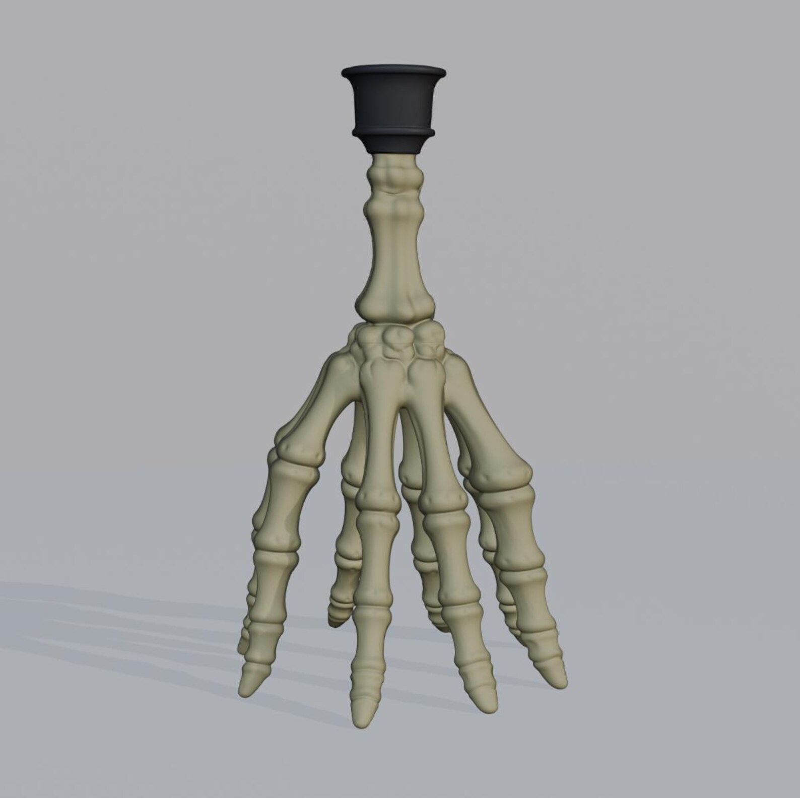 Skeleton Hand Candle Holder, Gothic Bone Candlestick Decor thumbnail 5
