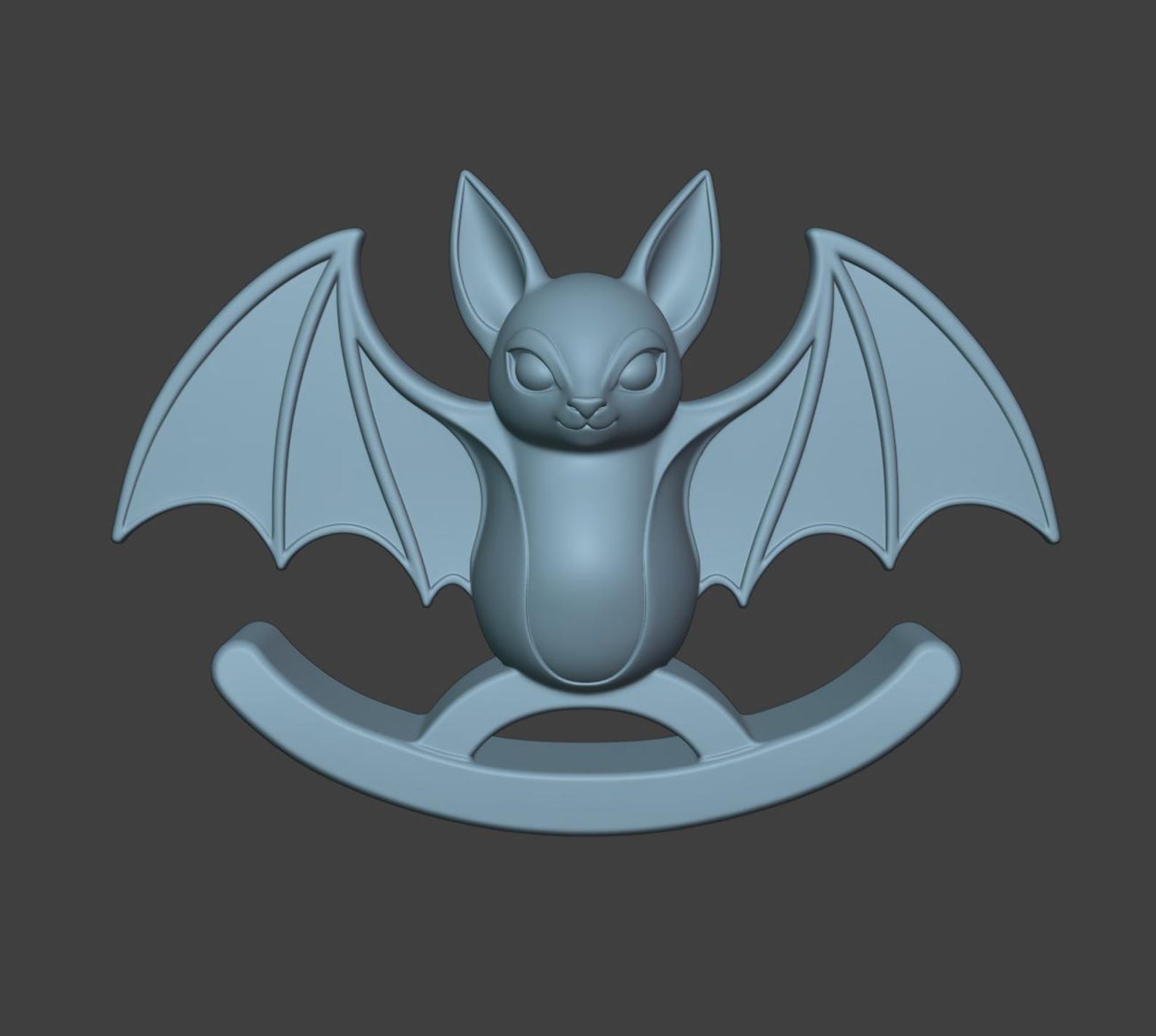 Gothic Bat Rocker Figurine, Kawaii Spooky Toy, Halloween Decor thumbnail 6