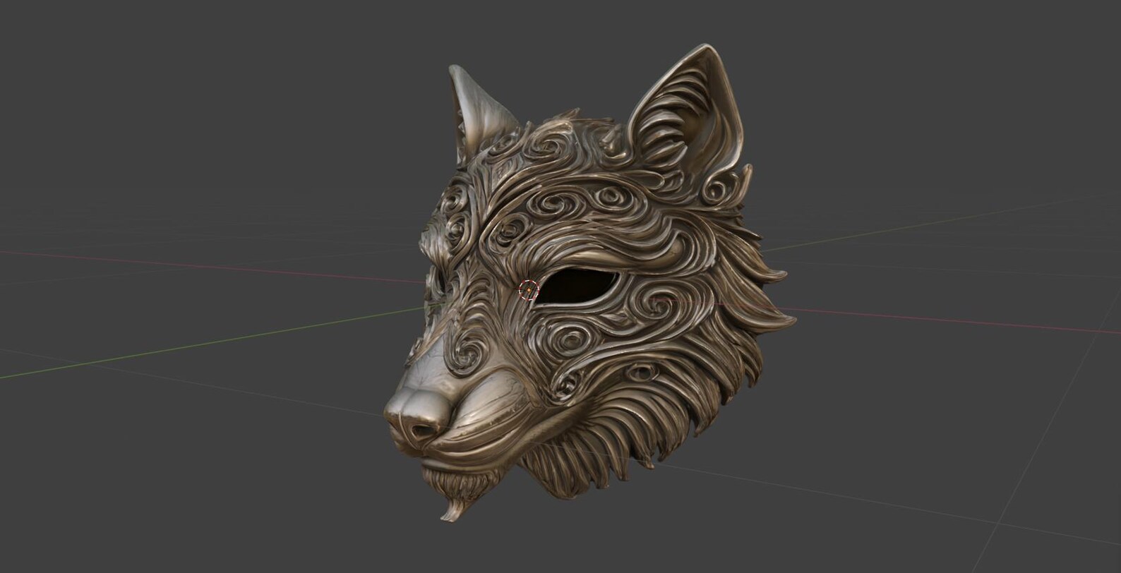 Celtic wolf wall mount - Decorative wolf head thumbnail 3