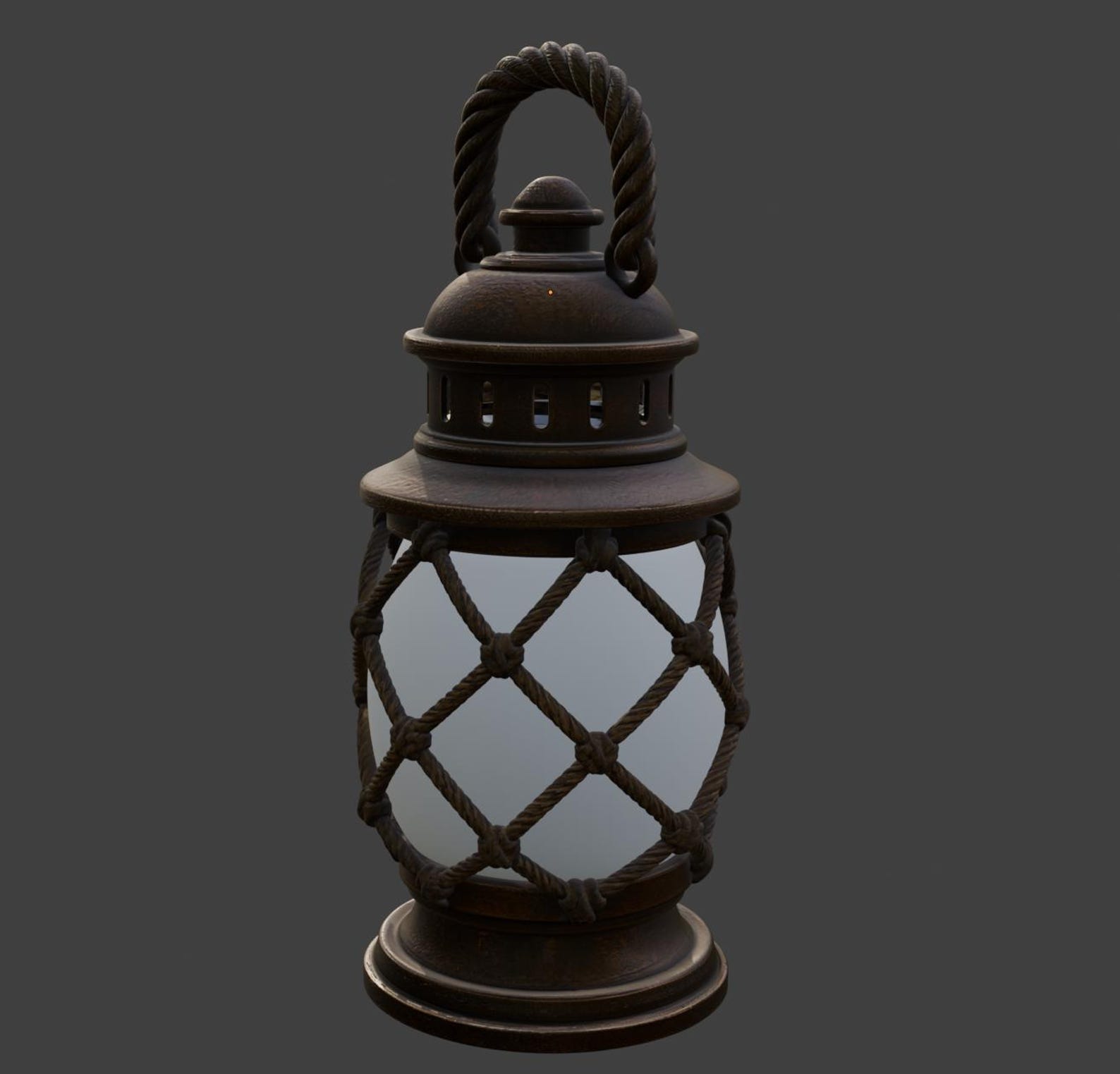 Pirate Rope Lantern, Nautical Coastal Decor Lantern thumbnail 5