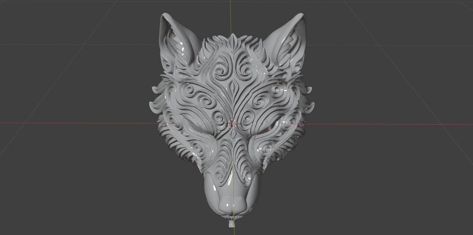 Celtic wolf wall mount - Decorative wolf head thumbnail 5