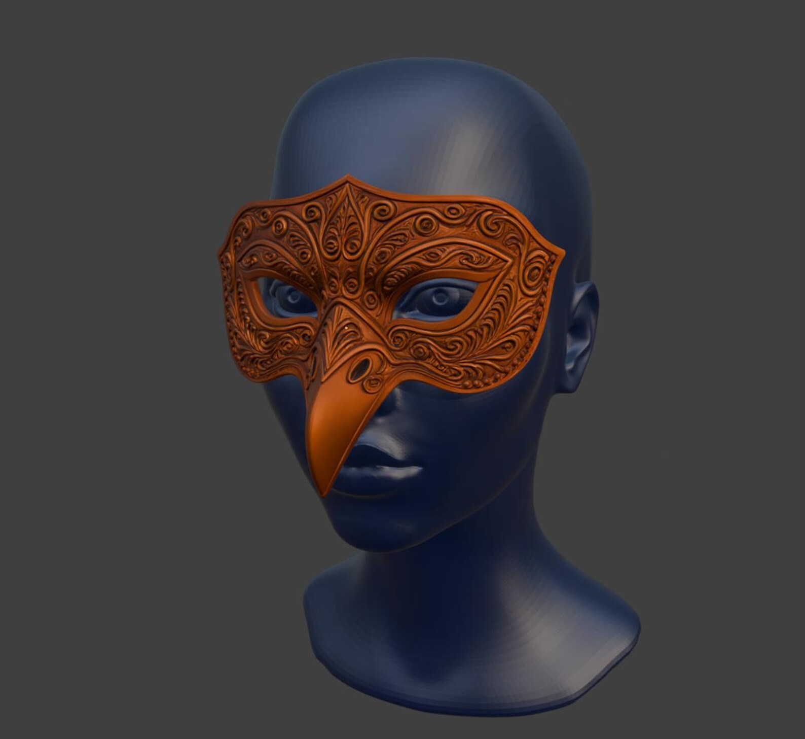 Carnival Bird Mask, Venetian Masquerade Plague Doctor Style thumbnail 3