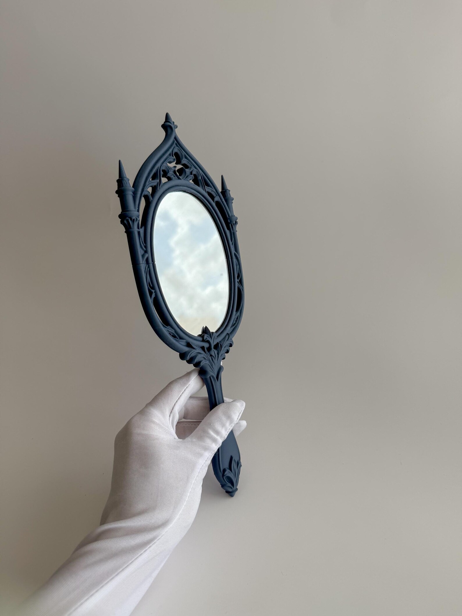 Gothic Cathedral Hand Mirror, Dark Fantasy Vanity Mirror thumbnail 5
