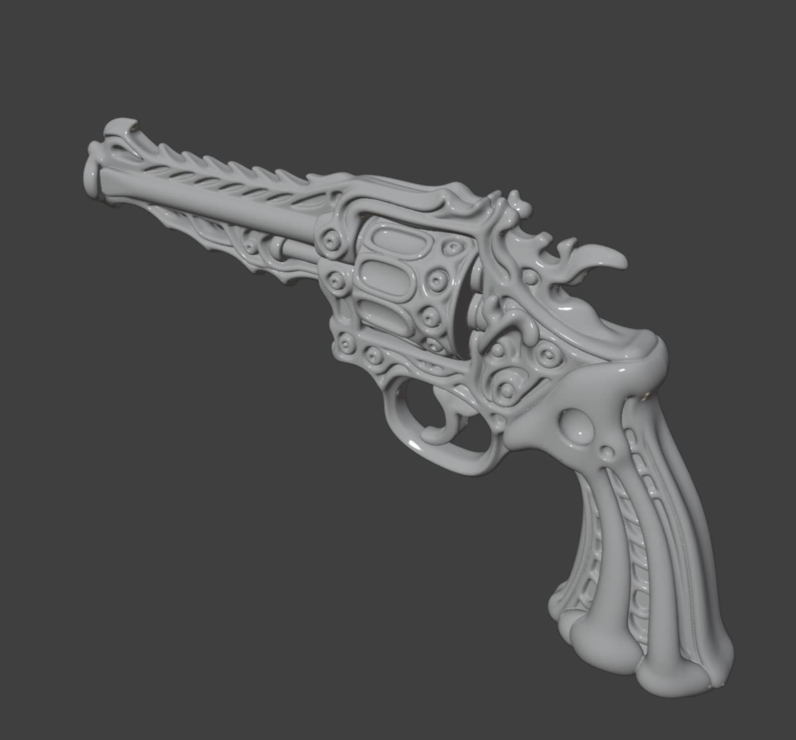 Bone Revolver / Gothic Fantasy Gun Prop thumbnail 6
