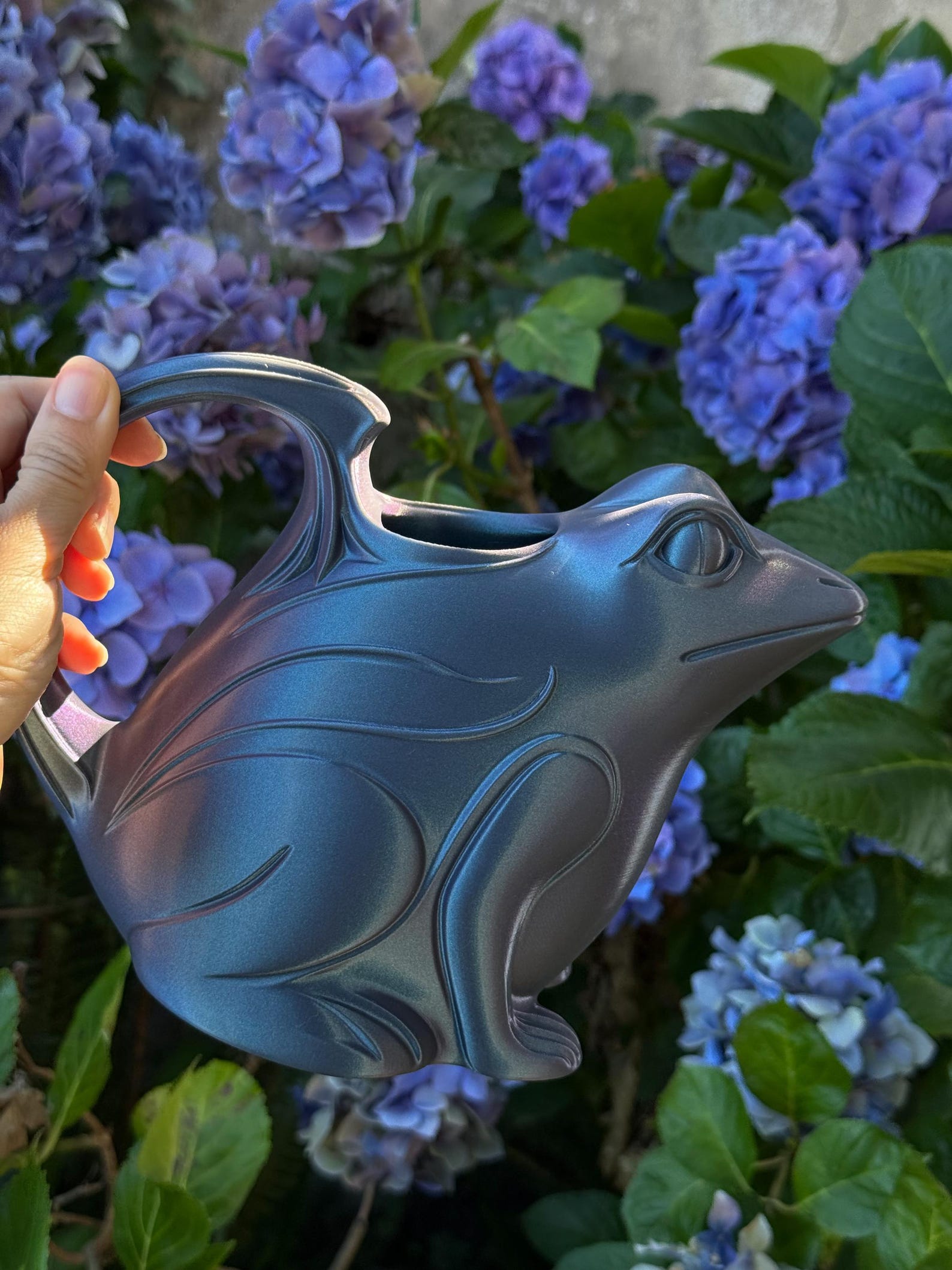 Frog Watering Can, Garden Animal Decor thumbnail 5