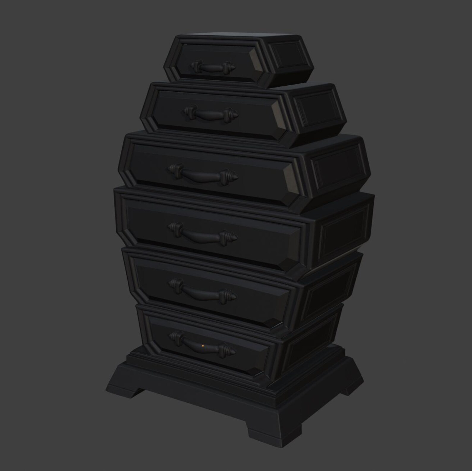 Mini Gothic Coffin Dresser, Functional Jewelry Box thumbnail 5