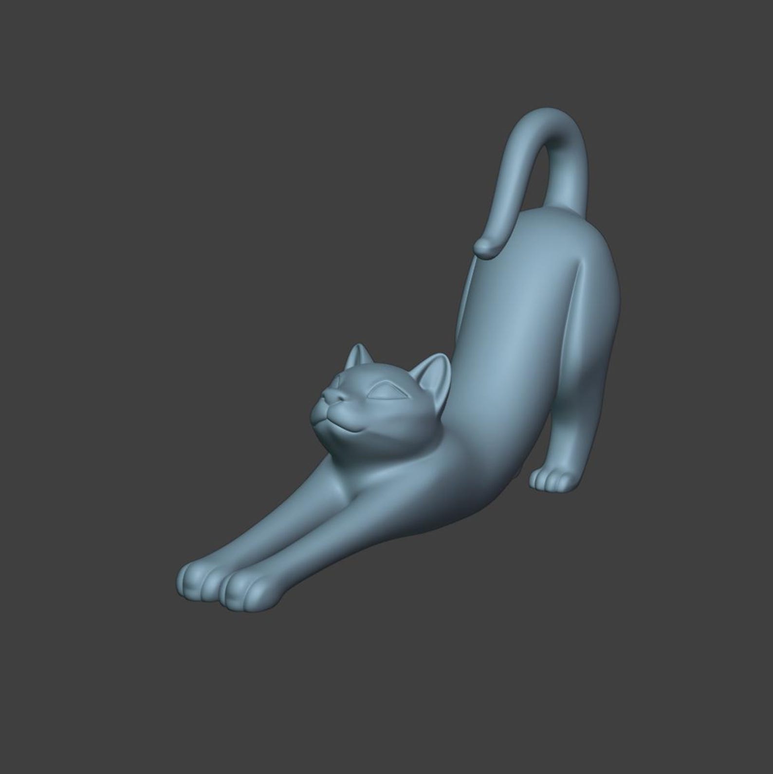 Black Stretching Cat, Minimal Cat Statue thumbnail 9