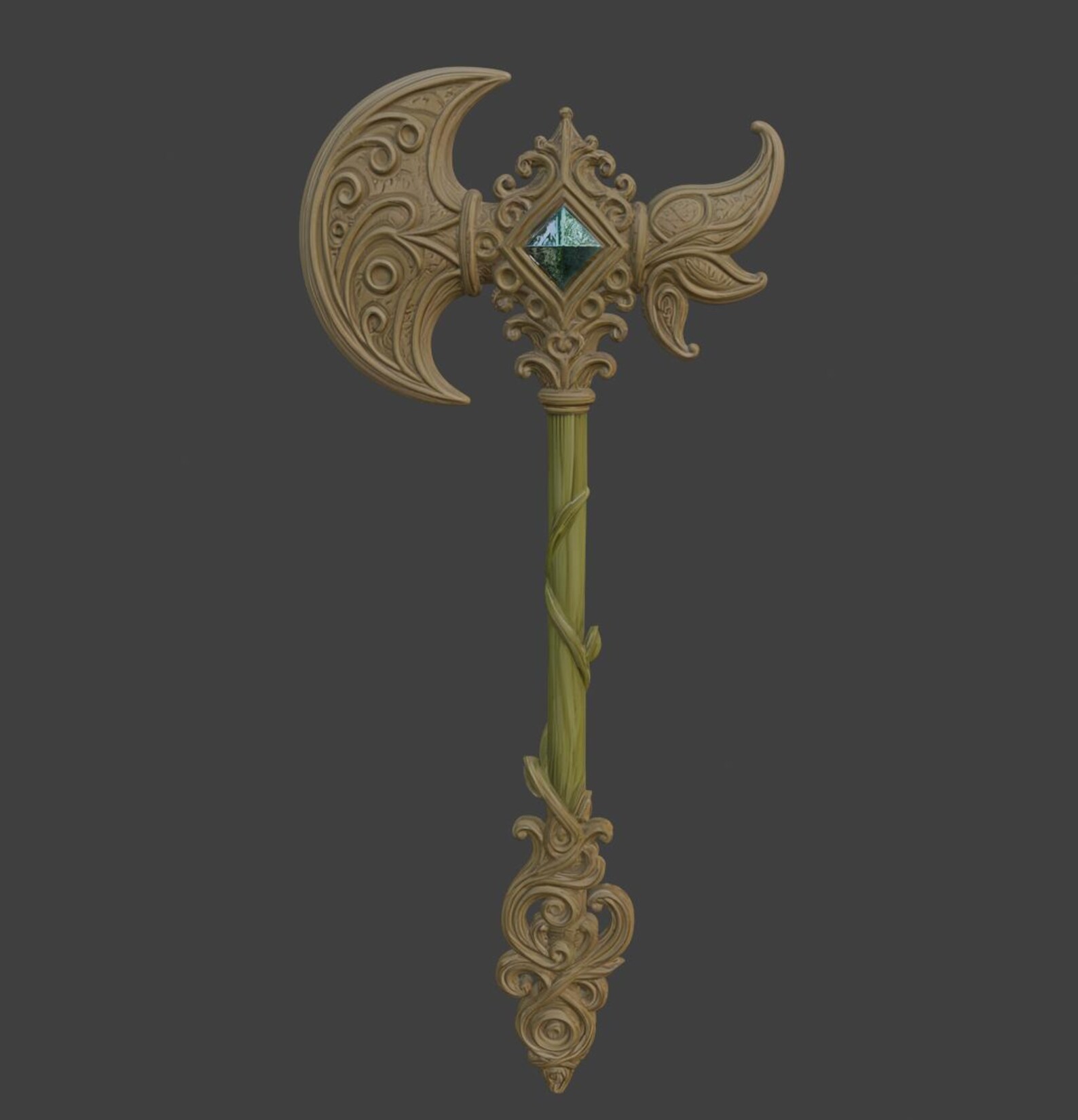 Magical Fae Mini Axe / Elf Fantasy Cosplay Weapon thumbnail 6