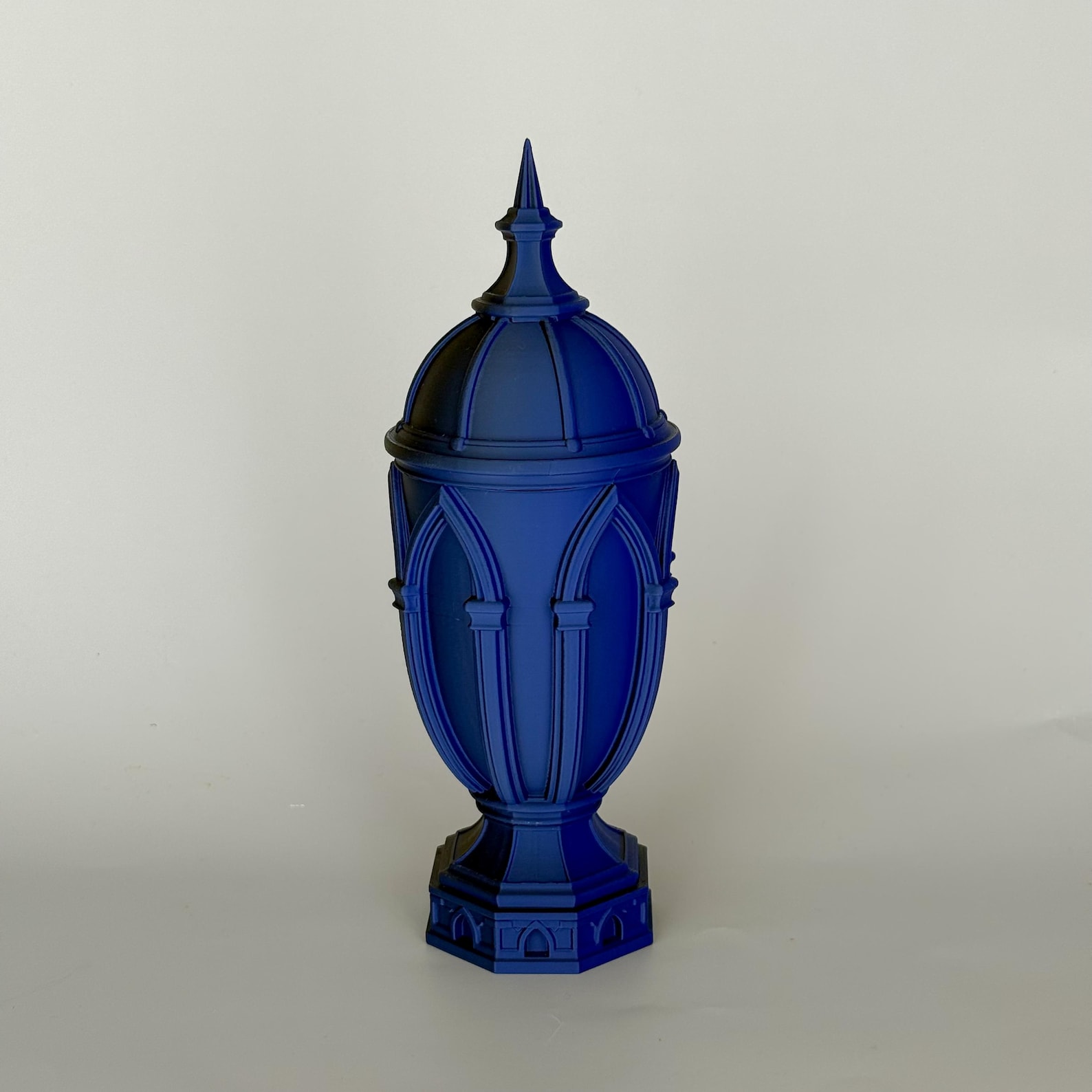Slim Gothic Urn, Decorative Lidded Vase, Dark Home Decor