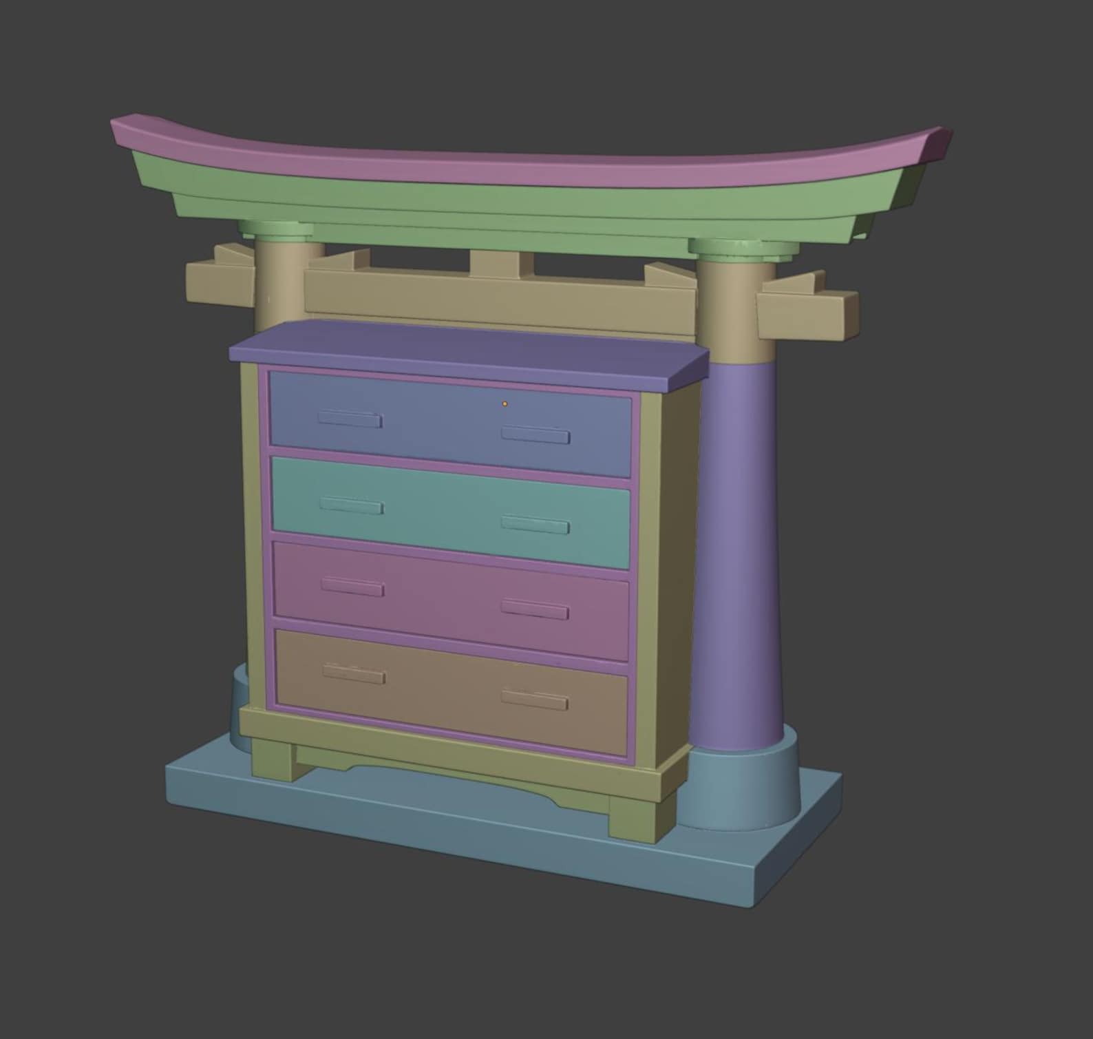 Japanese Torii Dresser, Zen Desk Organizer thumbnail 8