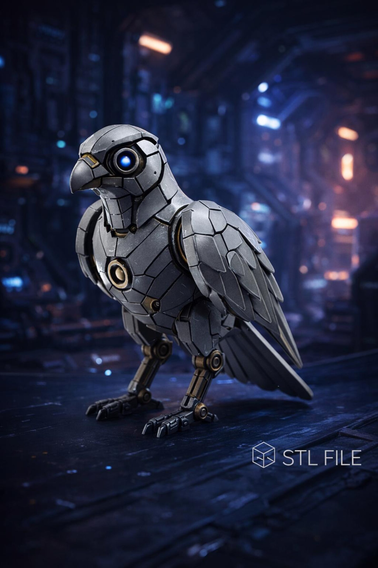 Mechanical Falcon, Futuristic Robot Bird thumbnail 2