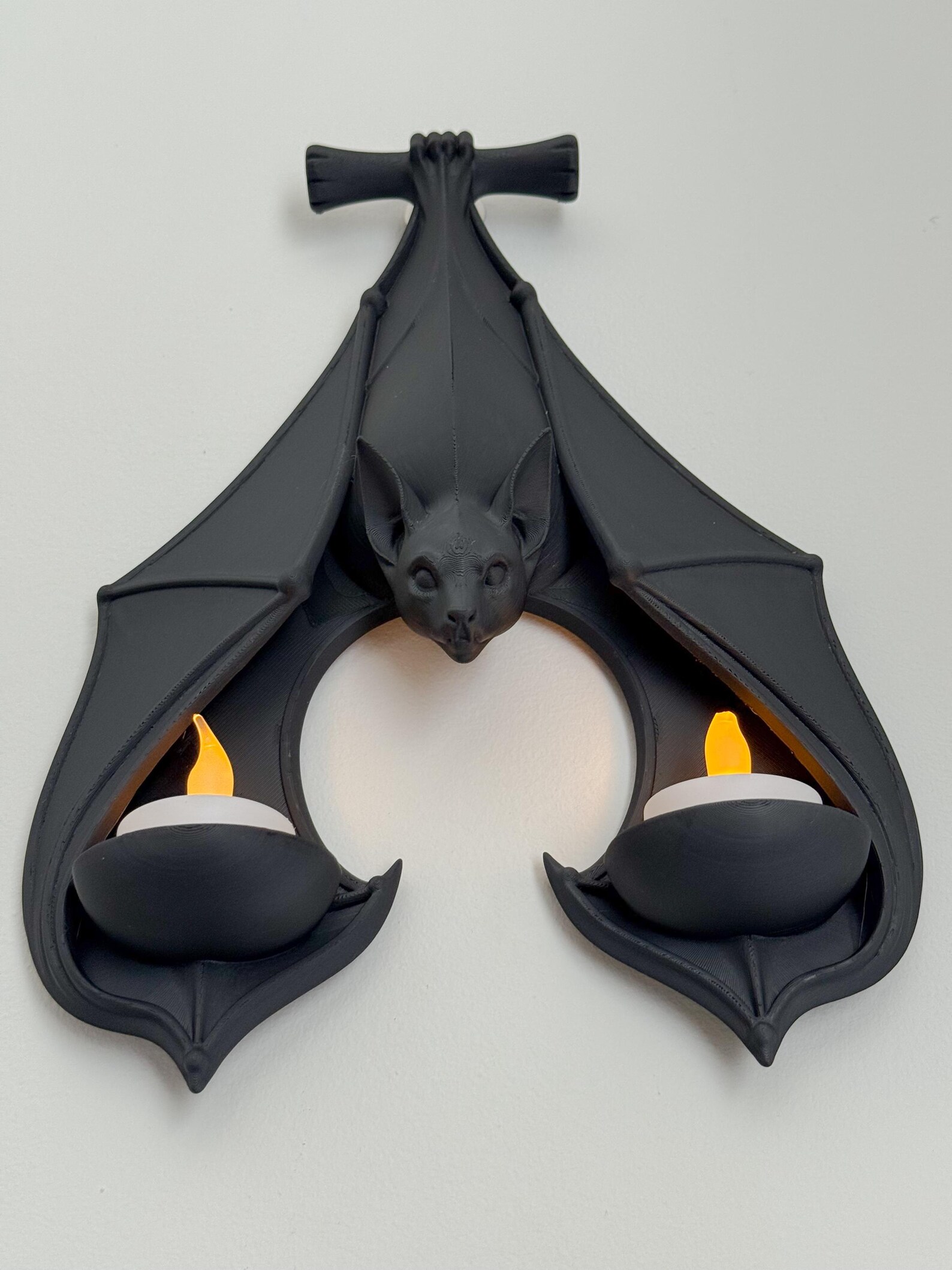 Bat Wall Sconce, Gothic Tealight Candle Holder thumbnail 4