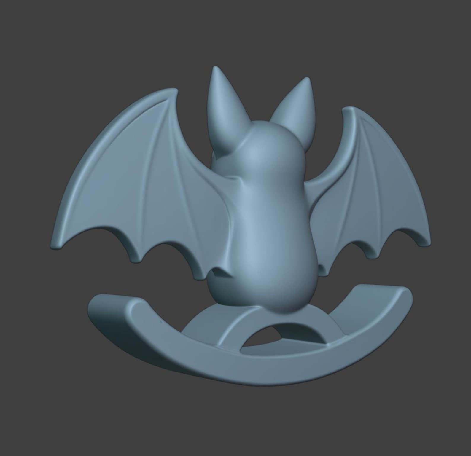 Gothic Bat Rocker Figurine, Kawaii Spooky Toy, Halloween Decor thumbnail 7