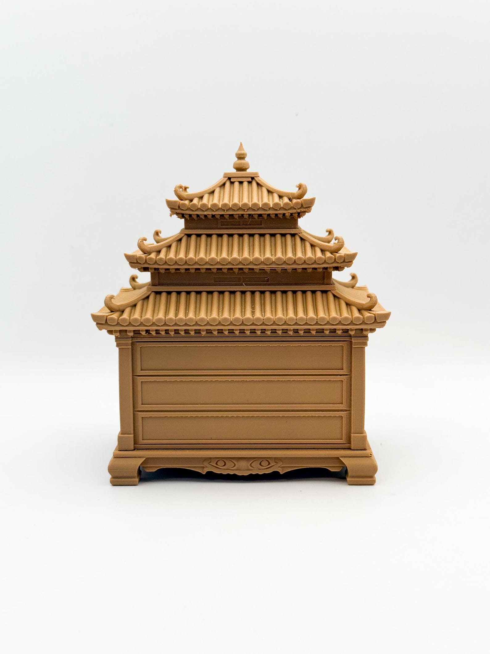 Japanese Pagoda Mini Dresser, Functional Jewelry Box thumbnail 4