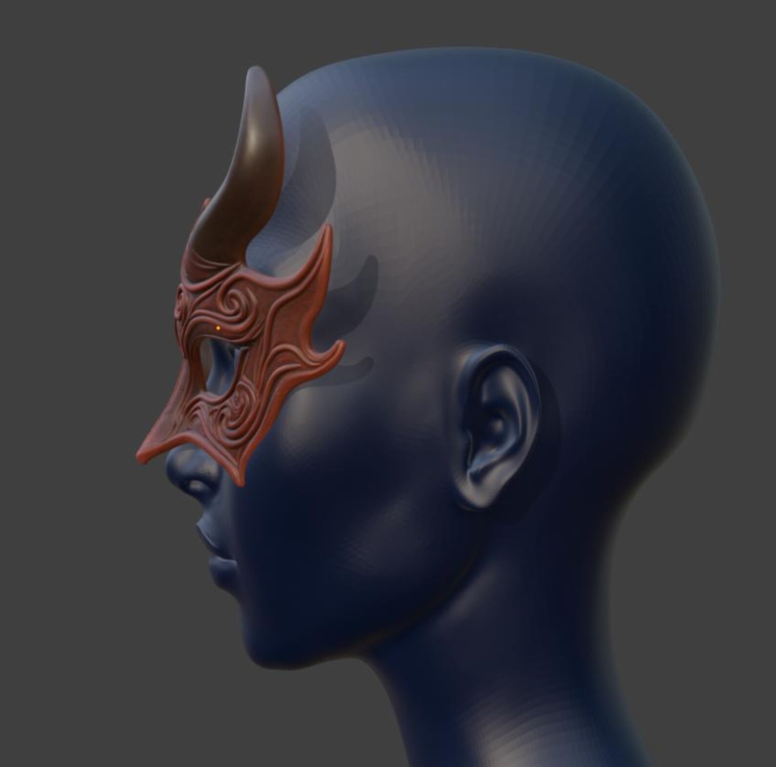 Succubus Demon Mask, Fantasy Horned Cosplay Eye Mask thumbnail 4