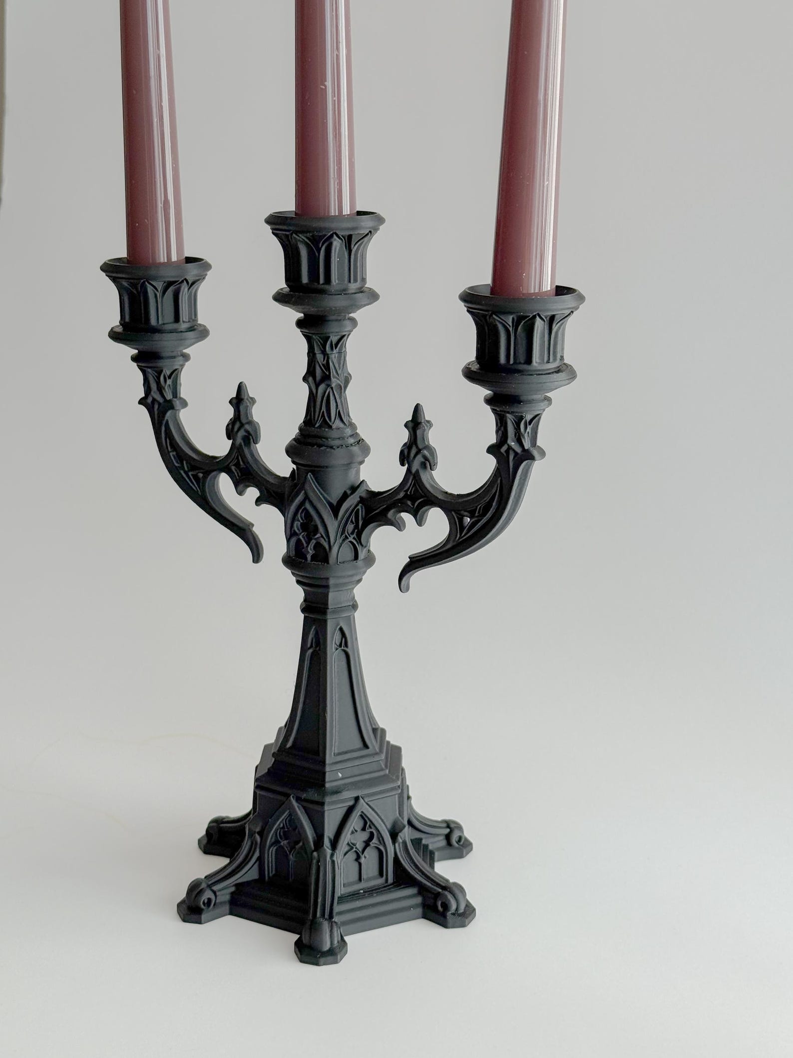 Gothic Candelabra, 3 Arm Candle Holder thumbnail 2