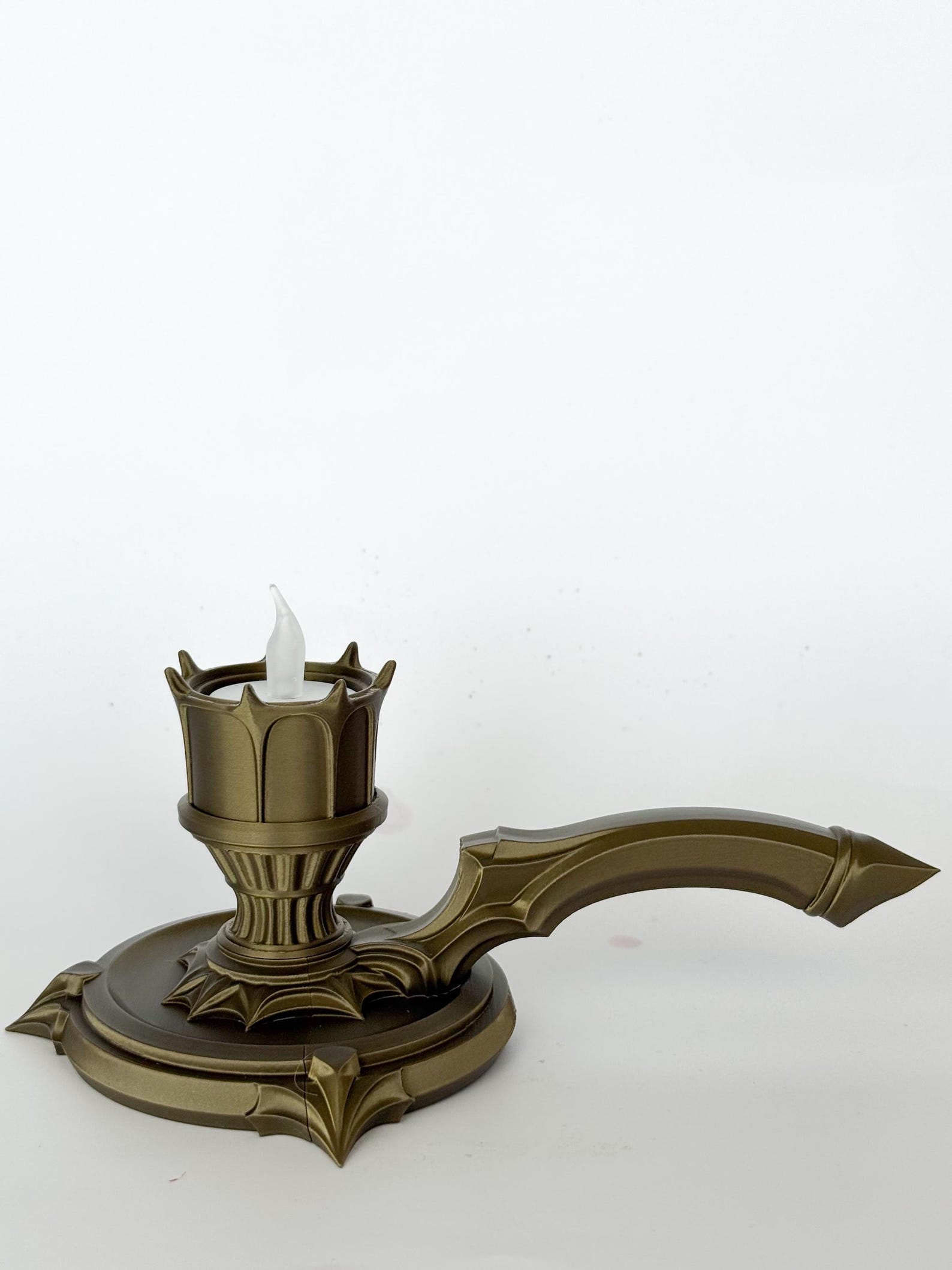 Gothic Candle Holder, Medieval Chamberstick thumbnail 2