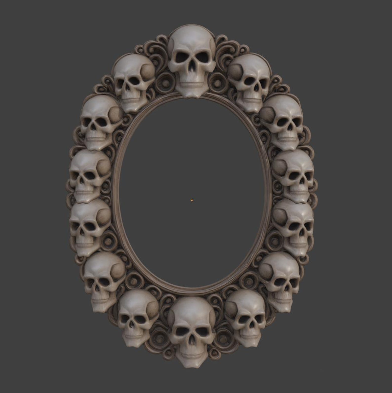 Skulls Frame - Gothic Skull Mirror Frame thumbnail 3