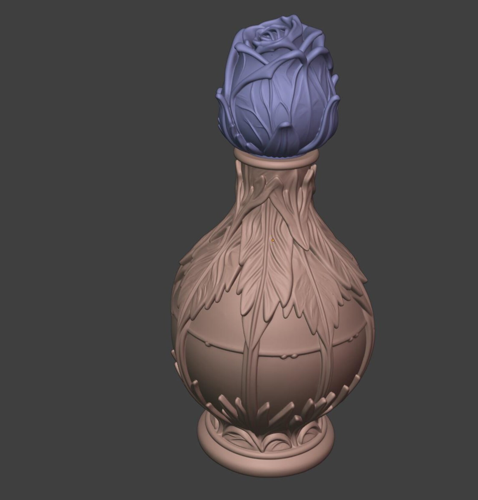 Black Rose Potion Bottle / Gothic Fantasy Decor Vase thumbnail 9