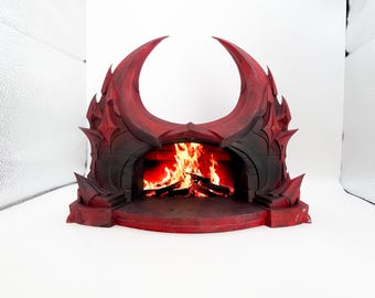 Darkmoon gotische open haard STL, diorama-display