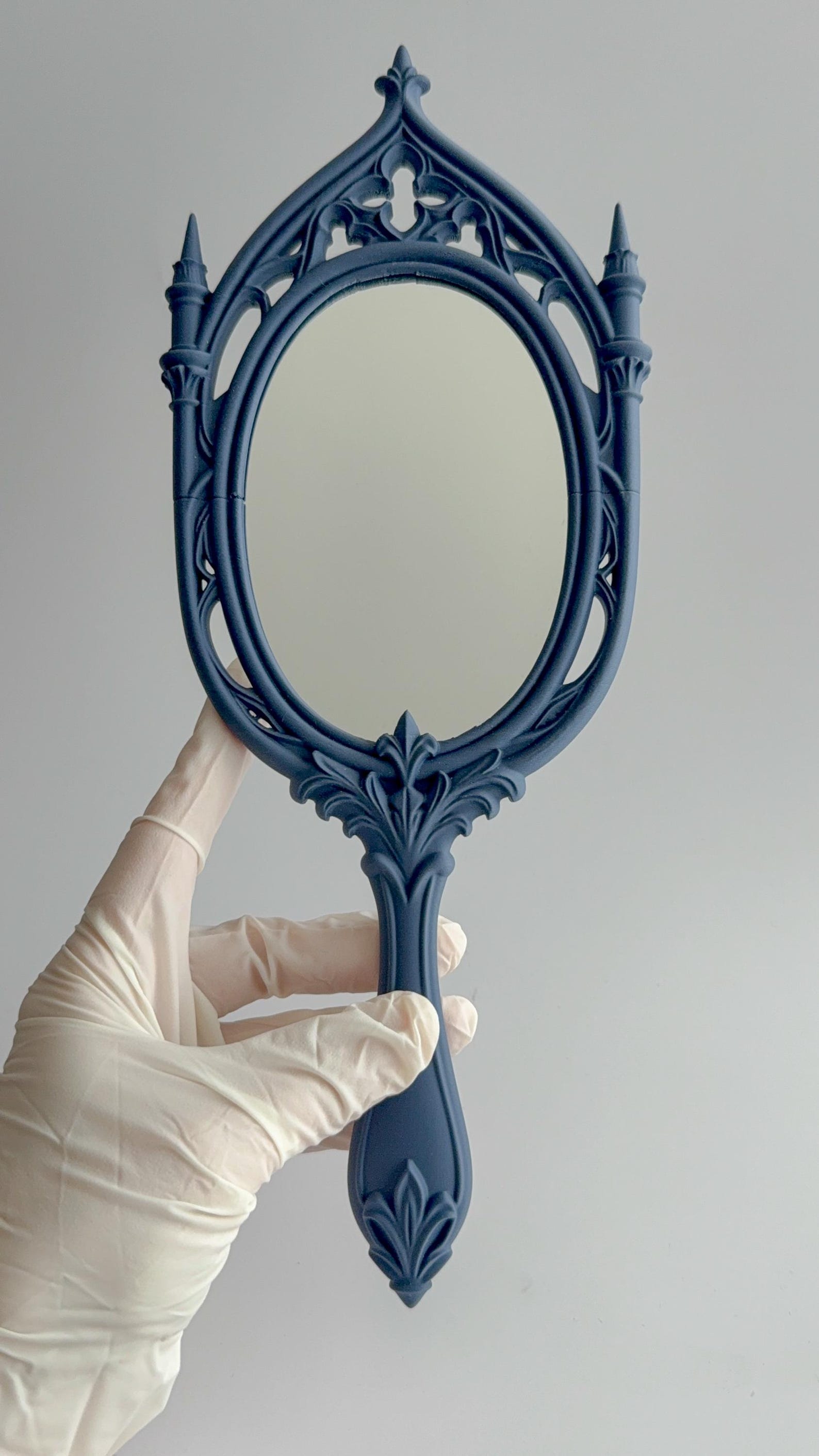 Gothic Cathedral Hand Mirror, Dark Fantasy Vanity Mirror thumbnail 4
