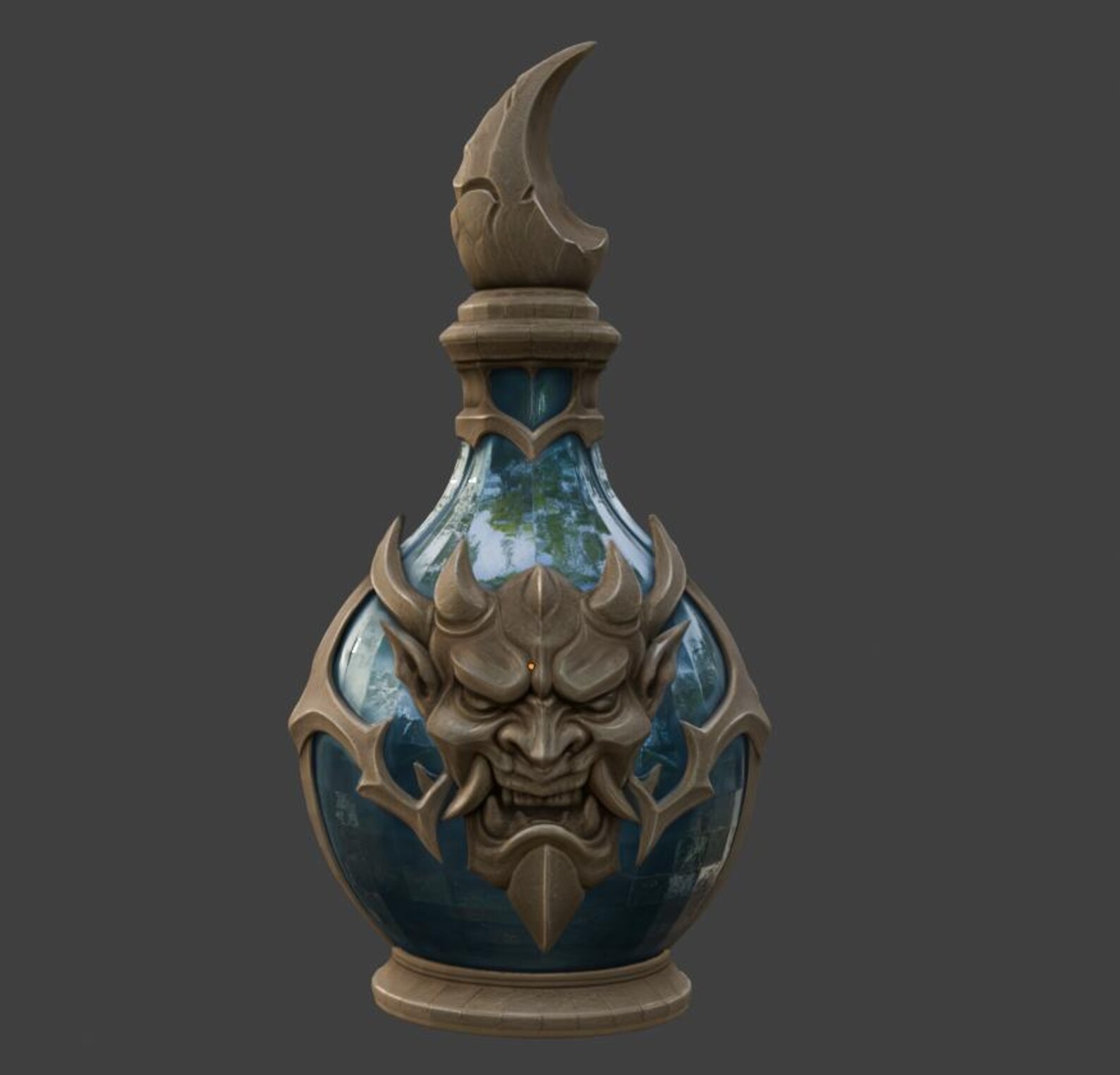 Yokai Oni Potion Bottle - Japanese Demon Flask thumbnail 3