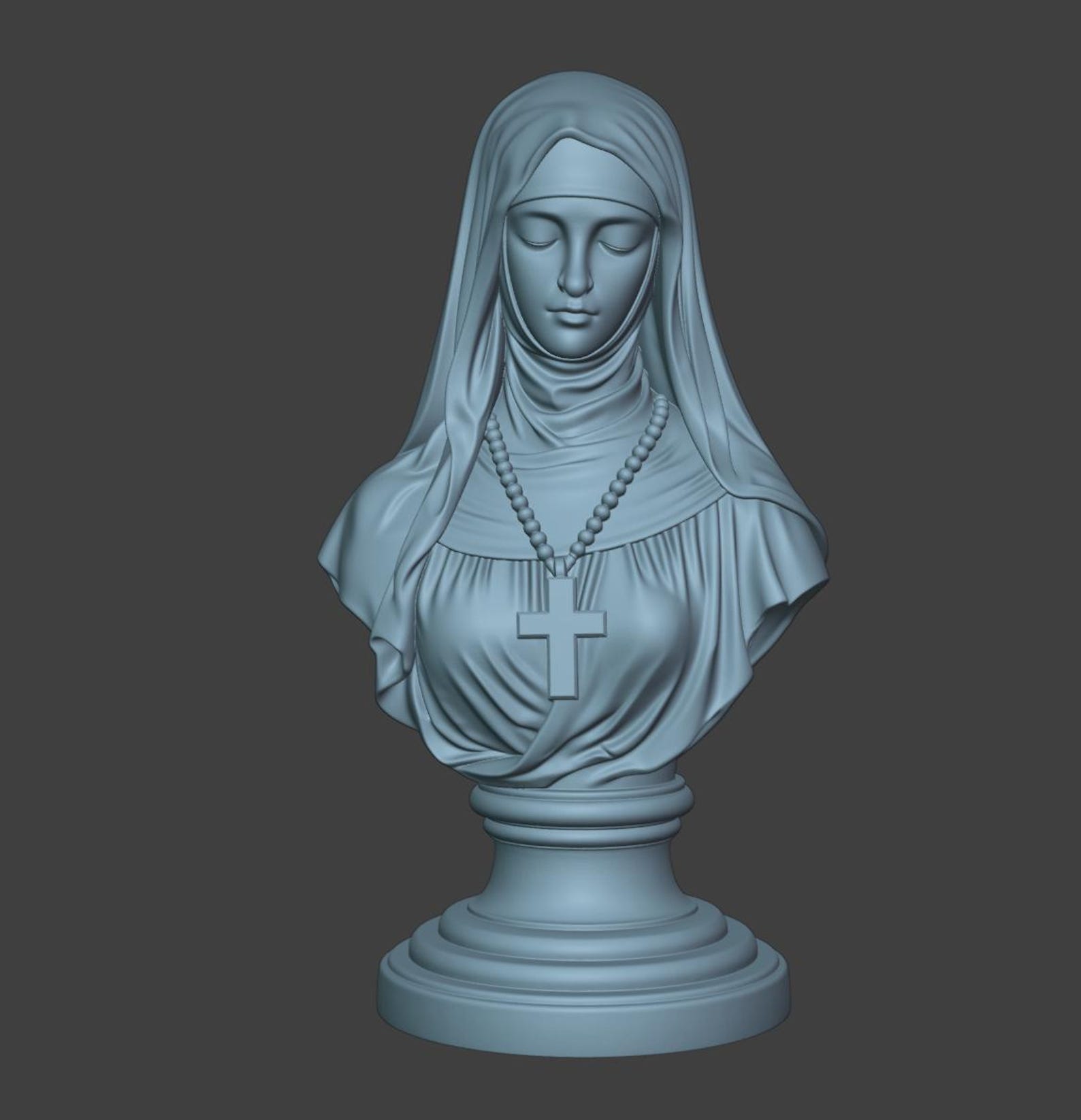 Silent Nun Bust Statuette thumbnail 10