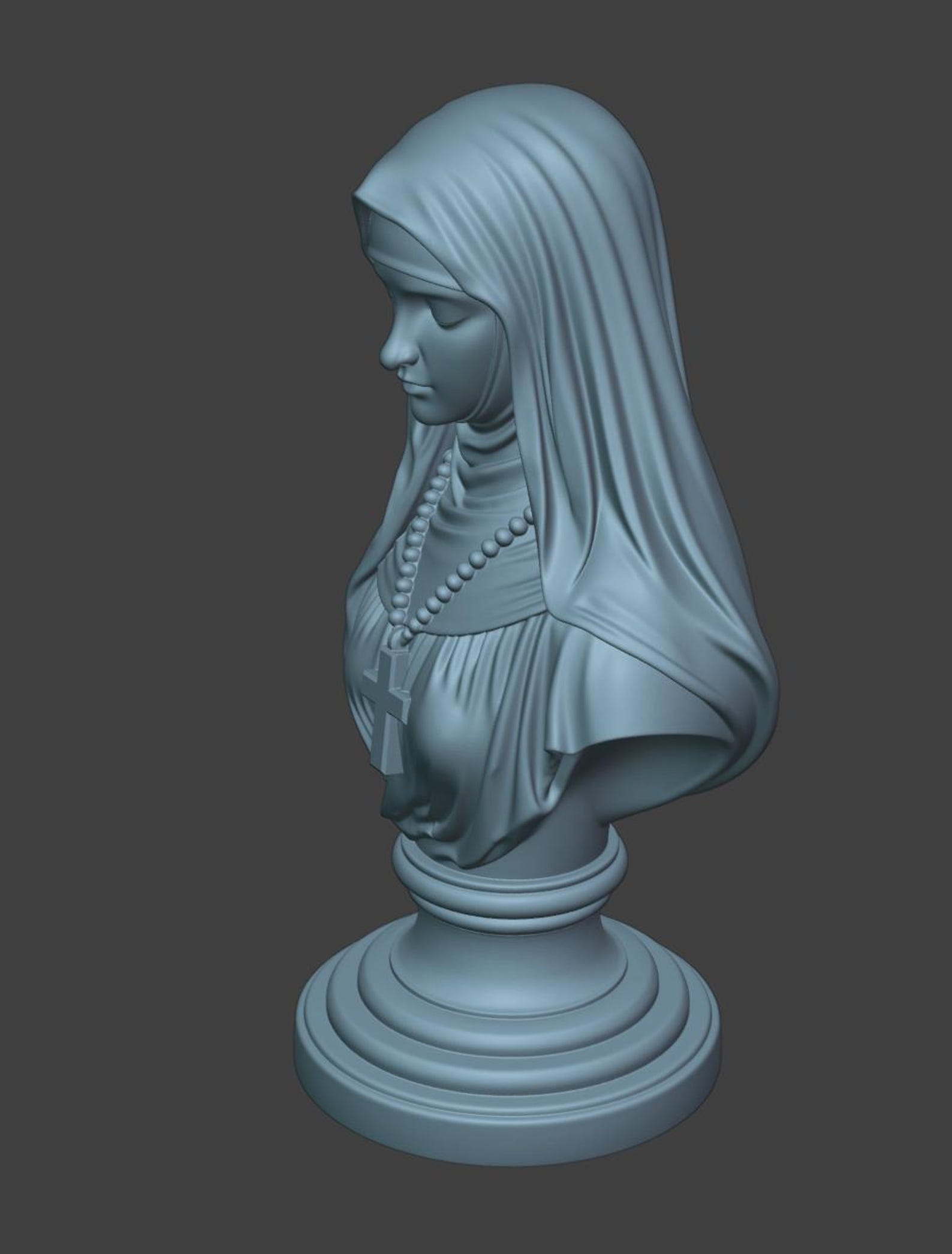 Silent Nun Bust Statuette thumbnail 9