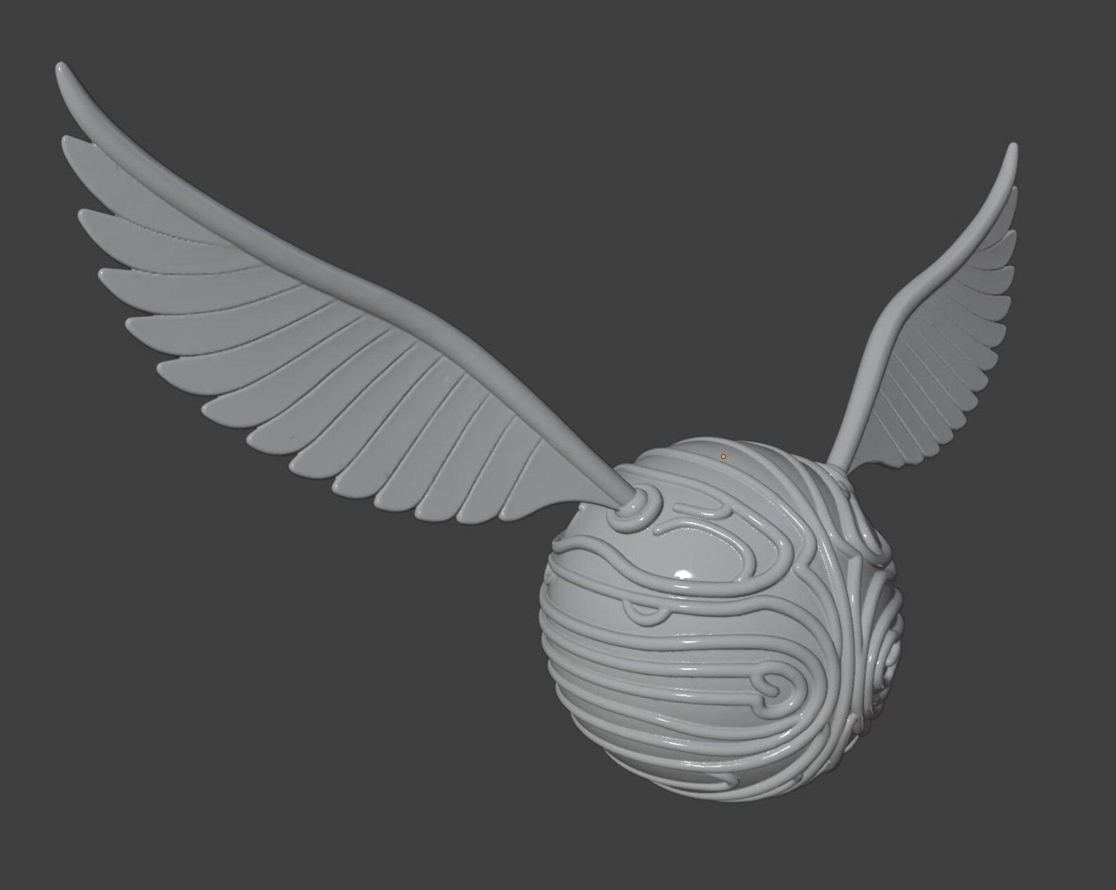 Flying Golden Ball with Wings thumbnail 6