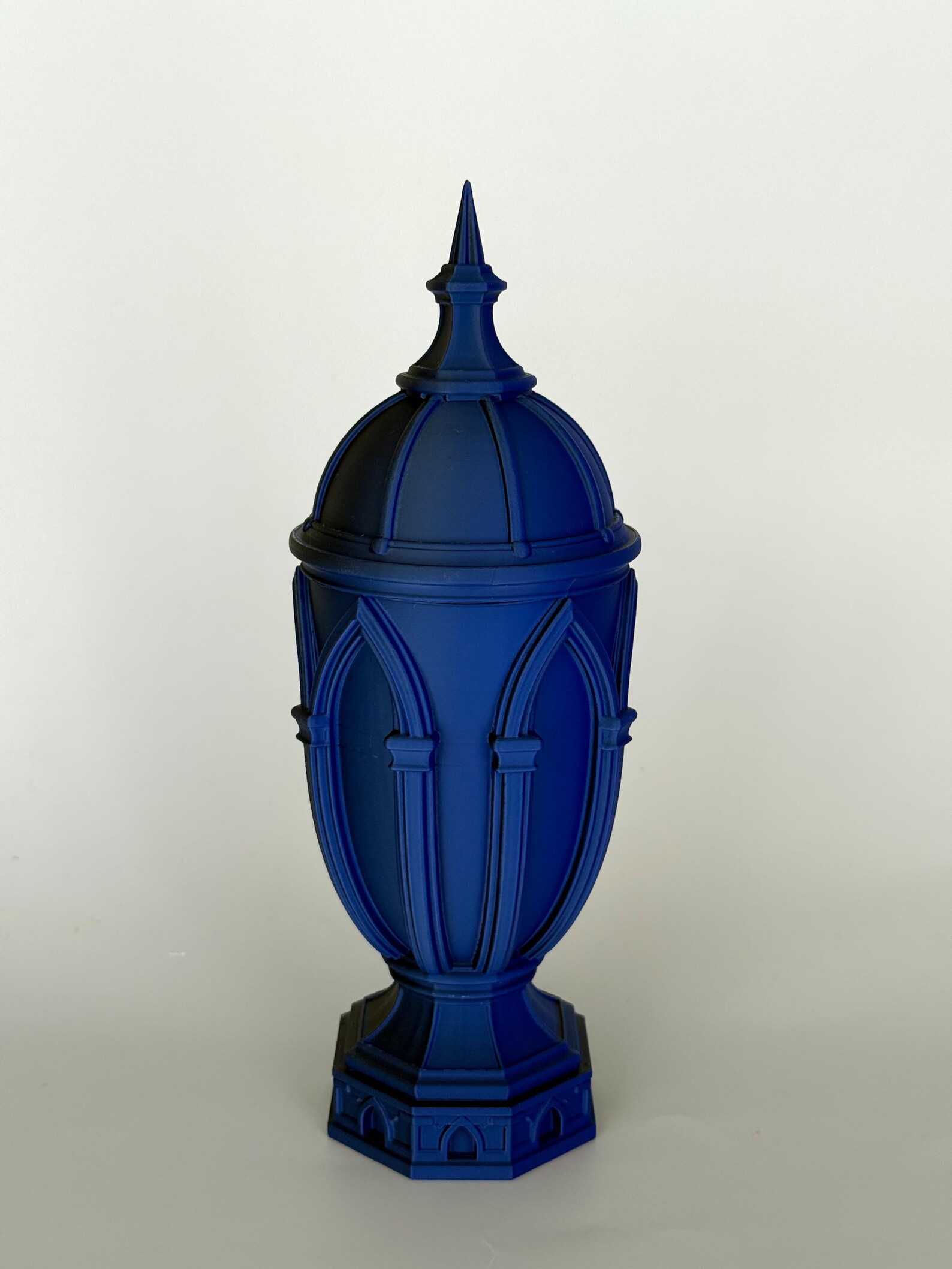 Slim Gothic Urn, Decorative Lidded Vase, Dark Home Decor thumbnail 2