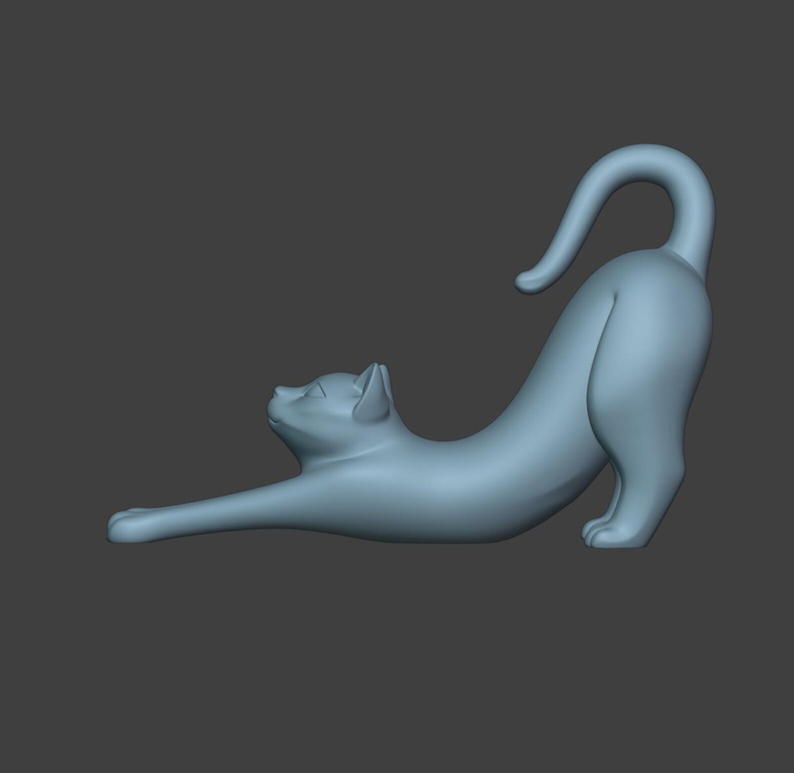 Black Stretching Cat, Minimal Cat Statue thumbnail 10